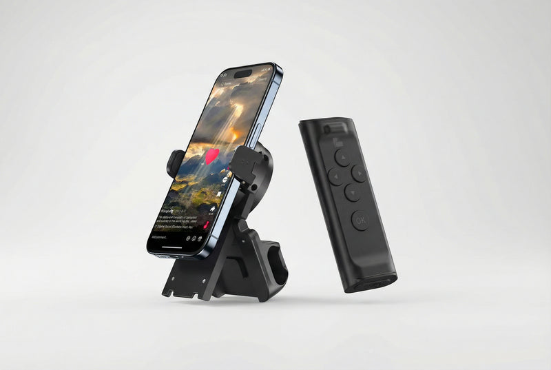 The Phone Stand With Built-In Remote Control
