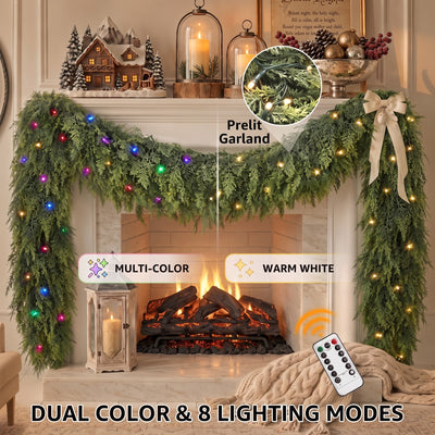 Olera Pre-Lit Cedar Garland