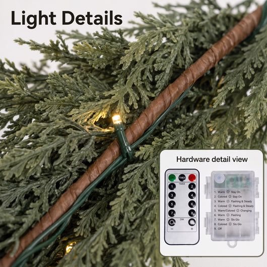 Olera Pre-Lit Cedar Garland