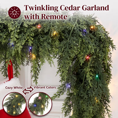Olera Pre-Lit Cedar Garland